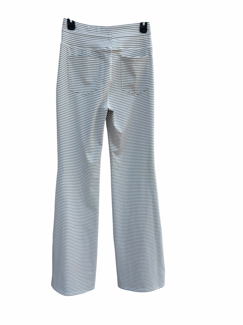 HALARA White & Gray Striped Slim Yoga Flare Lounge Pants NEW - Picture 5 of 9